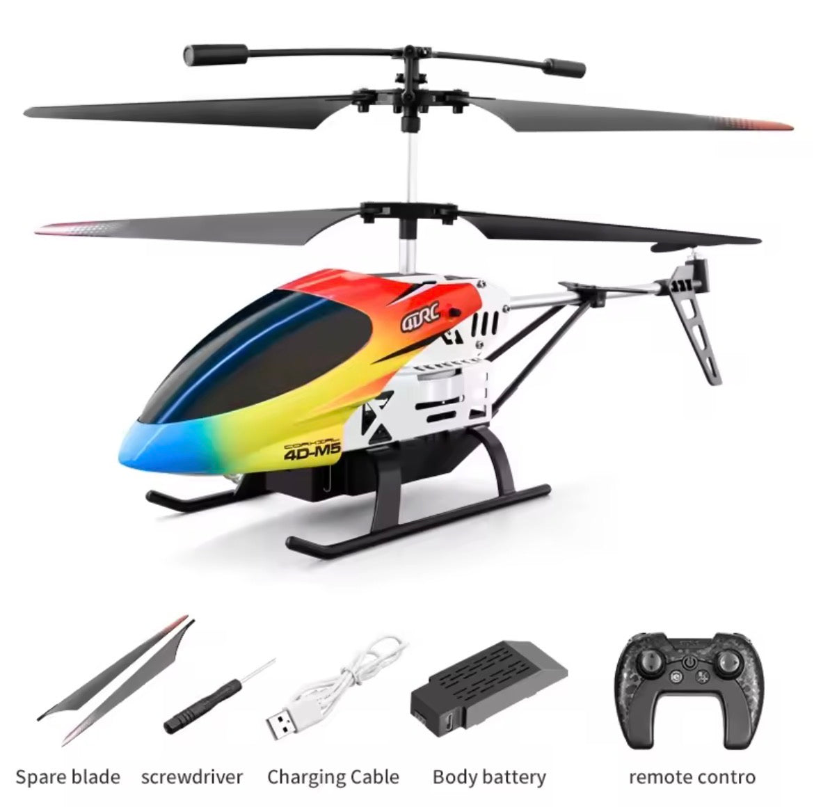 2.4GHz RC Alloy Large M5 Flying Helicopter Dual Body