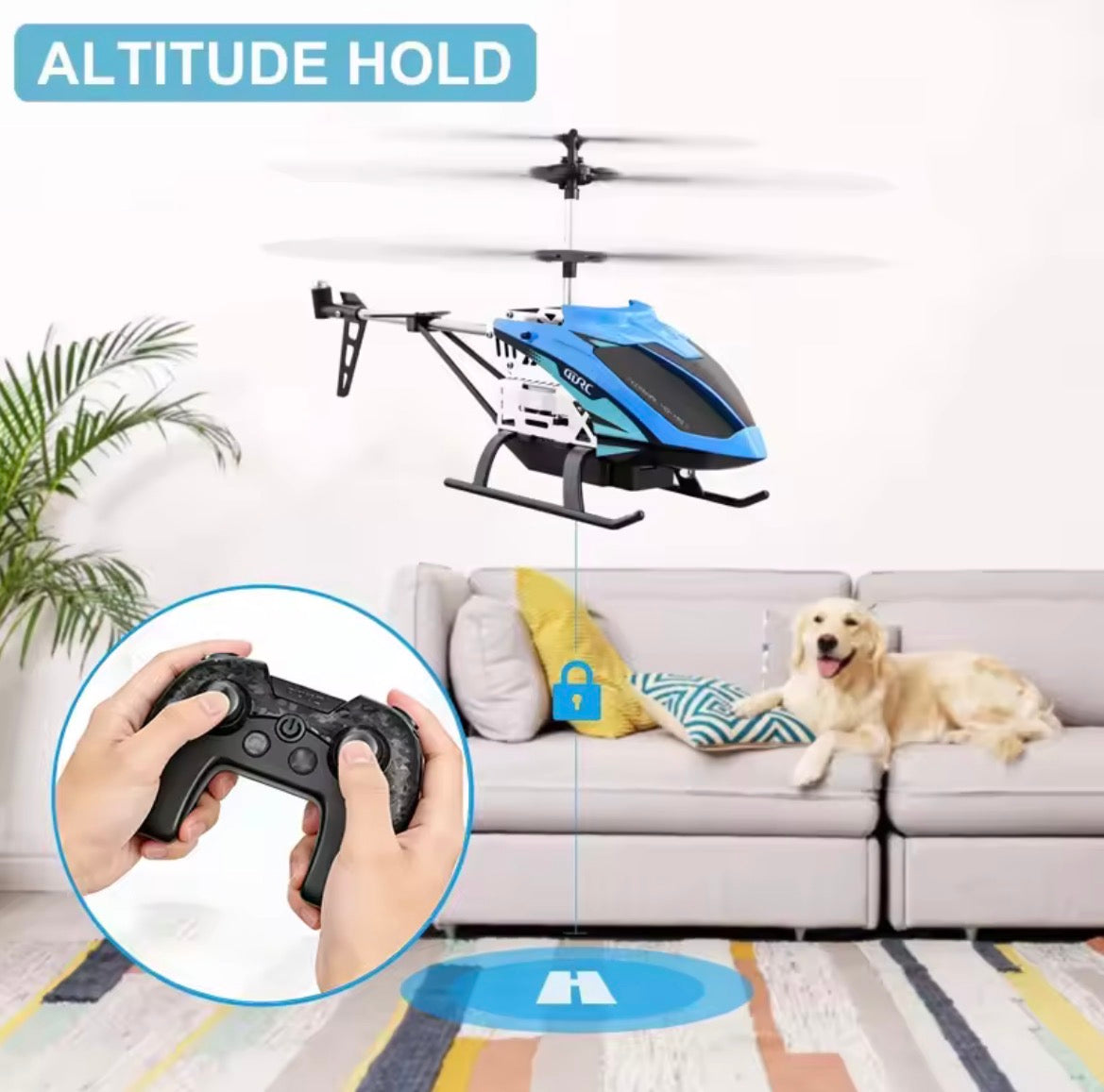2.4GHz RC Alloy Large M5 Flying Helicopter Dual Body