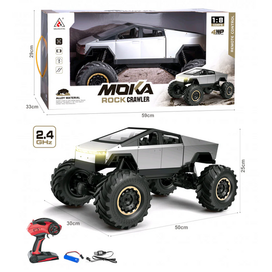 1:8 RC Alloy Tesla Pickup on Rock Crawler Truck