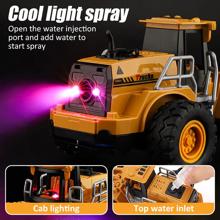2.4GHz RC Bulldozer Spray Model With Lights