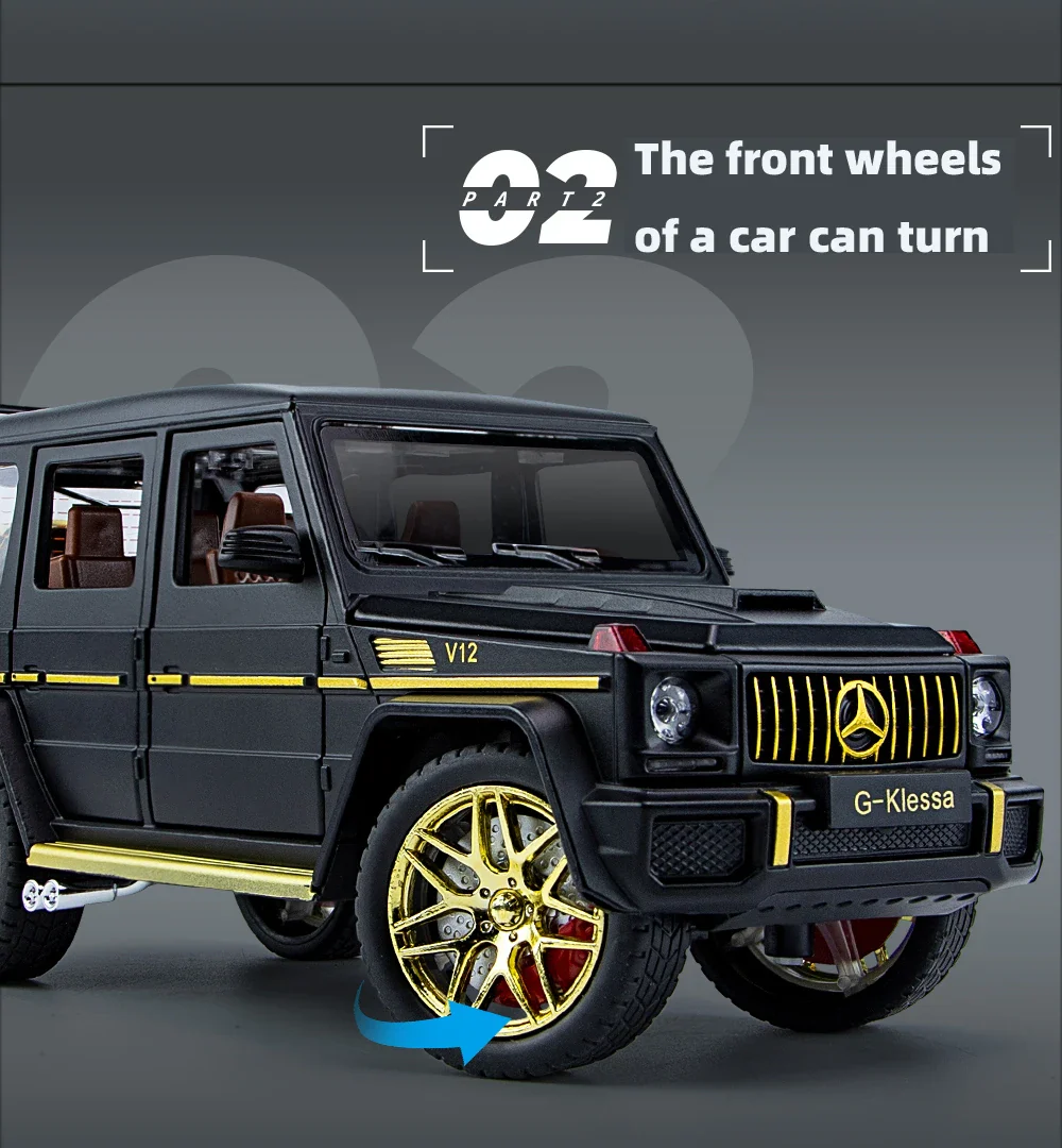 1:24 Diecast AMG G63 Model Car With Smoke