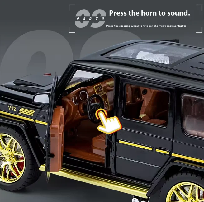 1:24 Diecast AMG G63 Model Car With Smoke