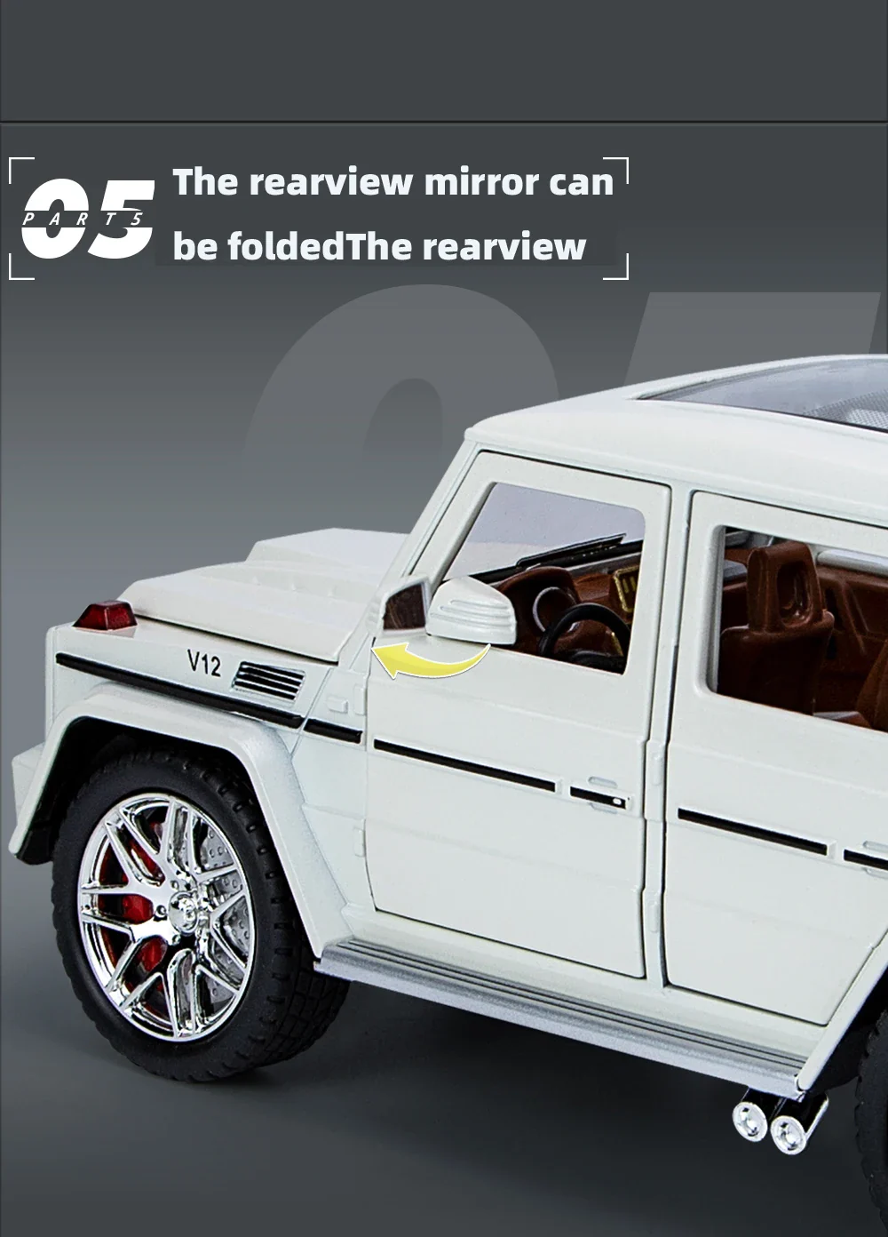 1:24 Diecast AMG G63 Model Car With Smoke